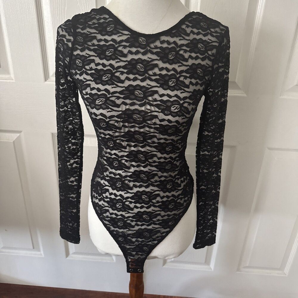 Forever 21 LOT Of Two Lace Bodysuits Small Black Maroon Whimsigoth‎ Romantic